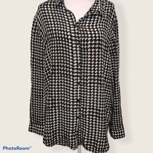 Ann Taylor Silk Long Sleeve Blouse XXL